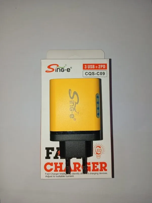 Kepala Charger CQS-C09 Kuning-Hitam