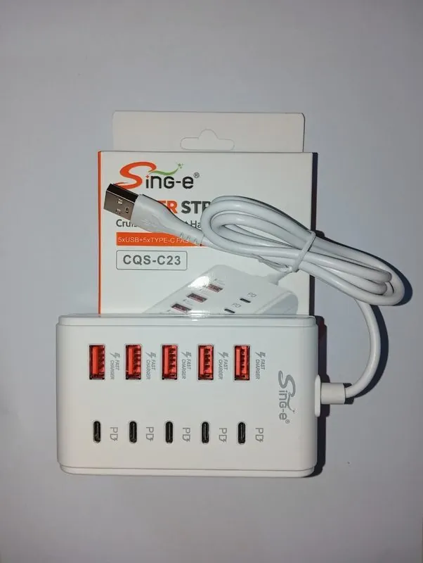 10Port USB Charger CQS-C23 Type-A Putih