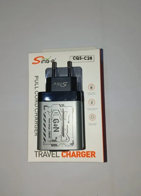 Kepala Charger CQS-C28 Hitam-Perak