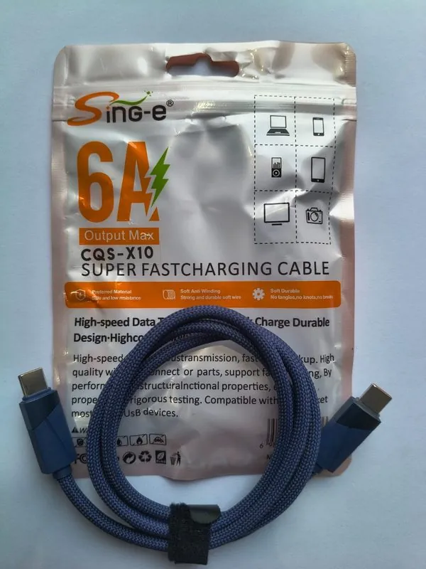 Kabel Data Charger Biru(Type-C/Type-C)