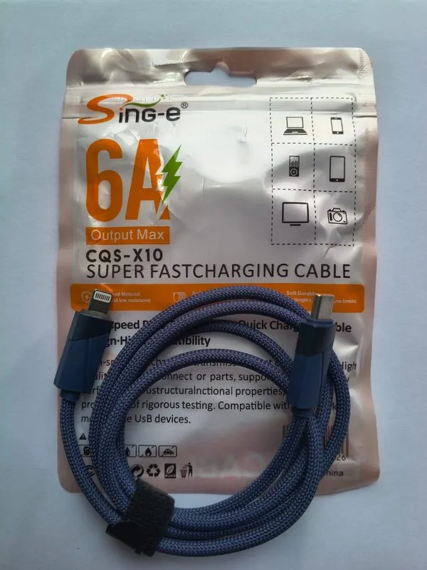 Kabel Data Charger Biru(Type-C/Lightning)