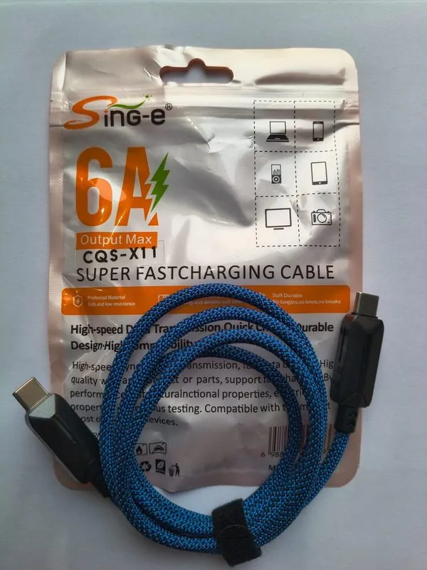 Kabel Data Charger Biru(Type-C/Type-C)