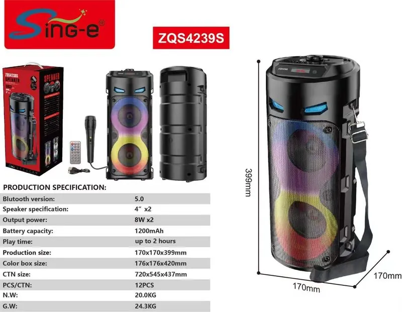 Sing-e ZQS4239S Speaker Bluetooth