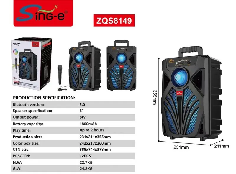 Sing-e ZQS8149 Speaker Bluetooth